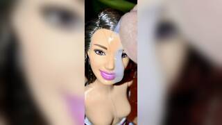 Dark hair Barbie 2021 cumshot compilation