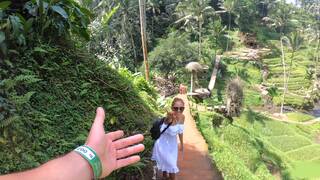 Thai girlfriend pussy licked and fucked by white BF after day out