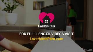 Fucking a redhead behind her working desk