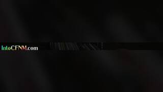 CFNM busty babes deepthroating together in library