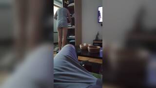 My mom likes to watch her get dressed 2