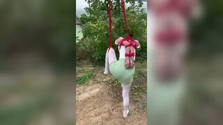 Chinese Girl outdoor exhibitionism BDSM Training 35