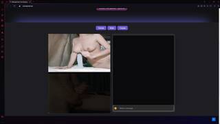 Omegle girl plays with her toy and her boobs