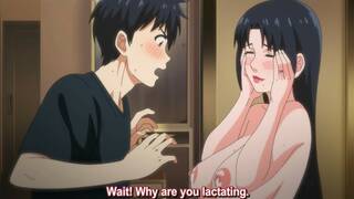 Horny Mom Lacting In Front of Stepson ▱ HENTAI Family Sex