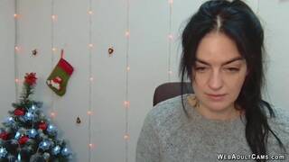 Amateur Ukrainian babe LeksyPapii on webcam on Xmass Eve