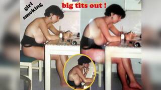 amateur brunette big tits out smoking tribute