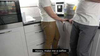 Blonde Babe FMM Threesome with Oral Creampie and Cum Coffee