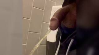 Pissing in public toilet. Would you like to have a taste?