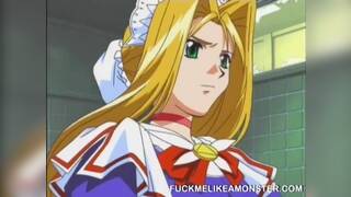 Weird anime ball busting teen smashes crotch