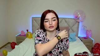 Beautiful amateur ginger babe NicolPot on webcam chats with fans