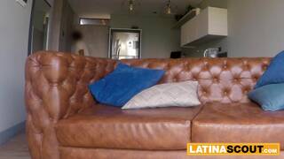 Skinny Latina beauty gets tiny shaven pussy stretched in rough POV banging