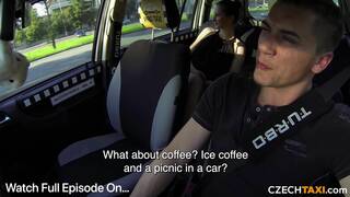 Czech Taxi E10: Brunette squirts all over the car