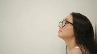 Milf in glasses gives her lord a sloppy blowjob.