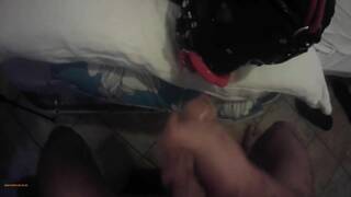 Bound Latina MILF in Latex Gets Mouth Fucked Hard