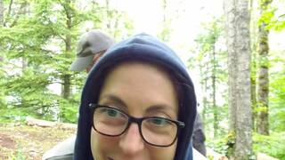 Choking on Hoodie While Fucking Outdoors with a Hot MILF