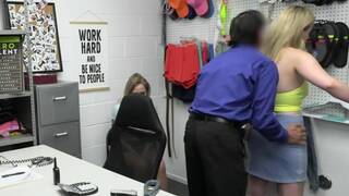 girls get interrogated by security officer Tommy Gunn-Percy Sires,Blake Blossom