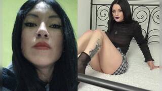 Veronica Beltran en sensual minifalda y dildo
