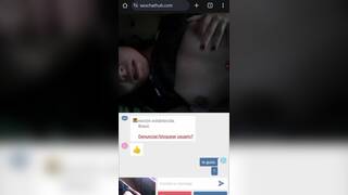 Random brazilian teen helps me cum