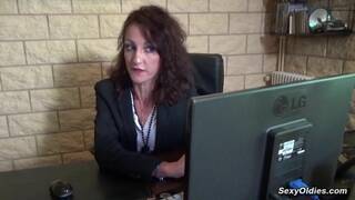 French MILF secretary Lyna Cypher fucked and fisted and face cummed in the office