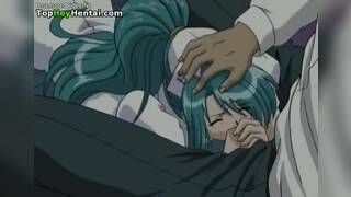 Kinky teen in stockings gets cumshot