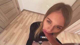 Horny stunner jumps on cock, cowgirl style - porno!