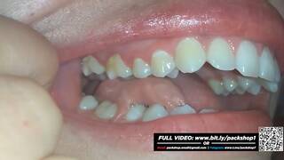 Evil woman chews on live rat puppies for pleasure - Vore Giantess