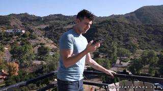 Mature stepmom Alexis Malone sucks and fucks huge dick to stepson Kai Jaxon