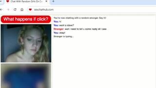 Random blonde teen strip naked on chat