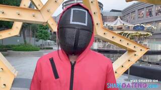 Asian Amateur Couple's Tattooed Blowjob and Handjob Fun