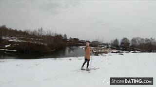 Nude Skiing Solo Female With Tattoos