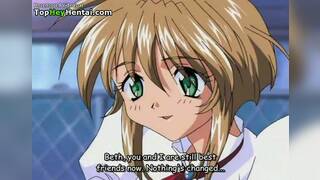 Kinky busty teen licks her sexy friend