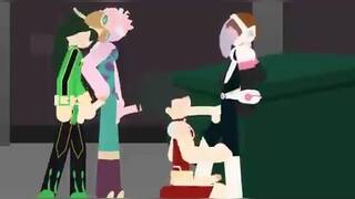 Bnha 3v1 Futanaria. (Sticknodes)