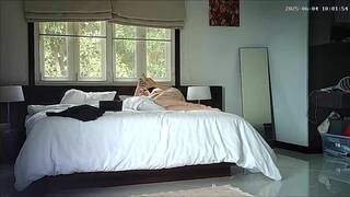 Unaware Wife changing in bedroom