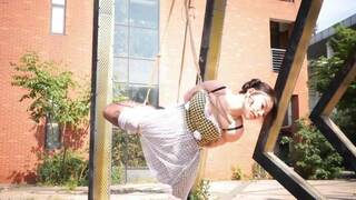 Chinese Girl outdoor exhibitionism BDSM Training 135