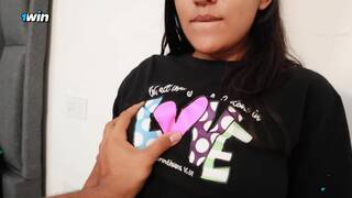 Fucking a cheating university student with her study colleague - the hottest