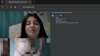 Random teen let me cum for her on chat