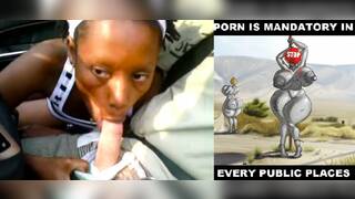 12_PORN IS MANDATORY IN EVERY PUBLIC PLACES Nigger car blowjob