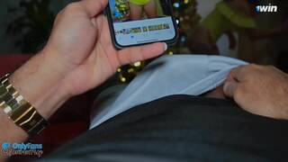 MERRY CHRISTMAS! Horny doll rides her crony's cock