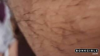 Footjob and Rough Sex with Latina Teen POV