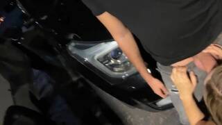 Public Blowjob with a Big Cock, Twice Drained by a Blonde Amateur