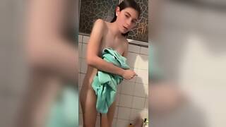 Spying on a cute youth taking a shower