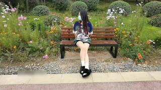 Chinese Girl outdoor exhibitionism BDSM Training 157