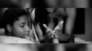 nigger teaching how to suck white cock right