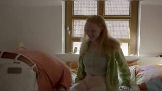 Stunninn 18YO Redhead likes older men and her 59YO lover delivers