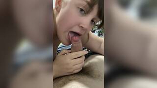 Cheating girlfriend Abigail sucks another guy’s dick part 1