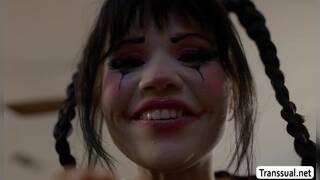 Giving my horny TS roommates a extra hand