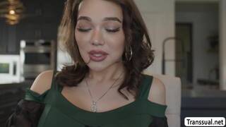 Soaked teen blonde fucked by stepmoms TS friends