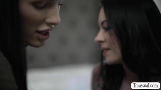 TS stepmom helps her lesbian stepteen about dating