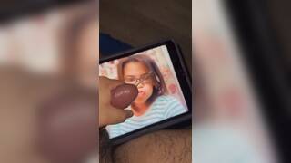 jerking off a cute jamaican puffing girl and cumming hard on her