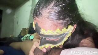 Mamada de mi novia morena después del gimnasio